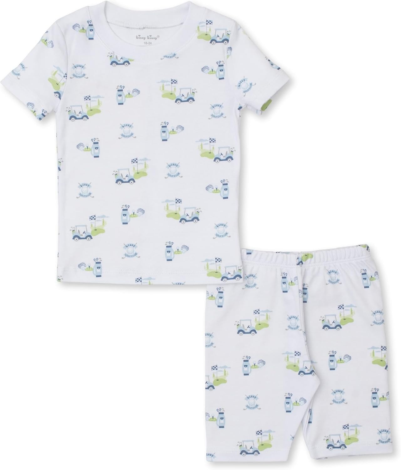 Kissy Kissy Baby Boys Infant Kissy Golf Club Print Short Pajamas Set