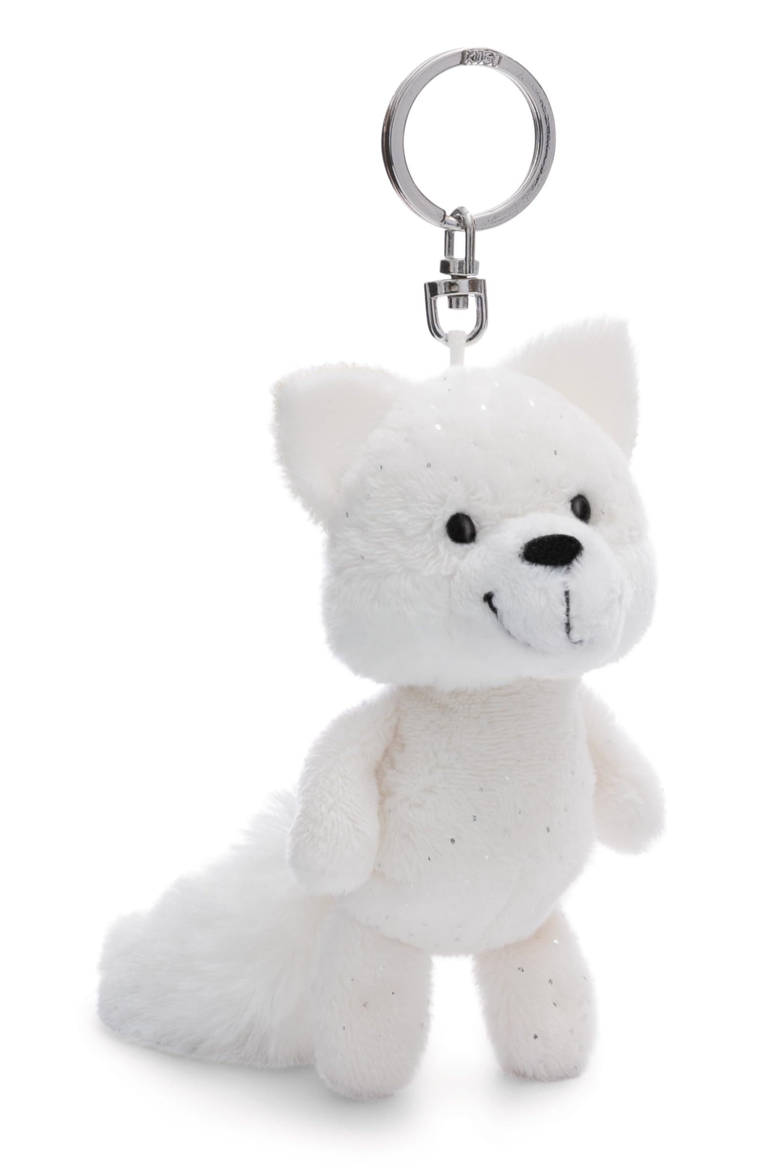 NICI Cuddly toy polar fox Vanja 10cm wiggling GREEN, White