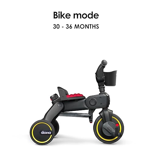Miniatura 5 de Doona Liki Trike S3 - Triciclo plegable de alta calidad para niños pequeños, cochecito de triciclo Doona para empujar y plegar para edades de 10