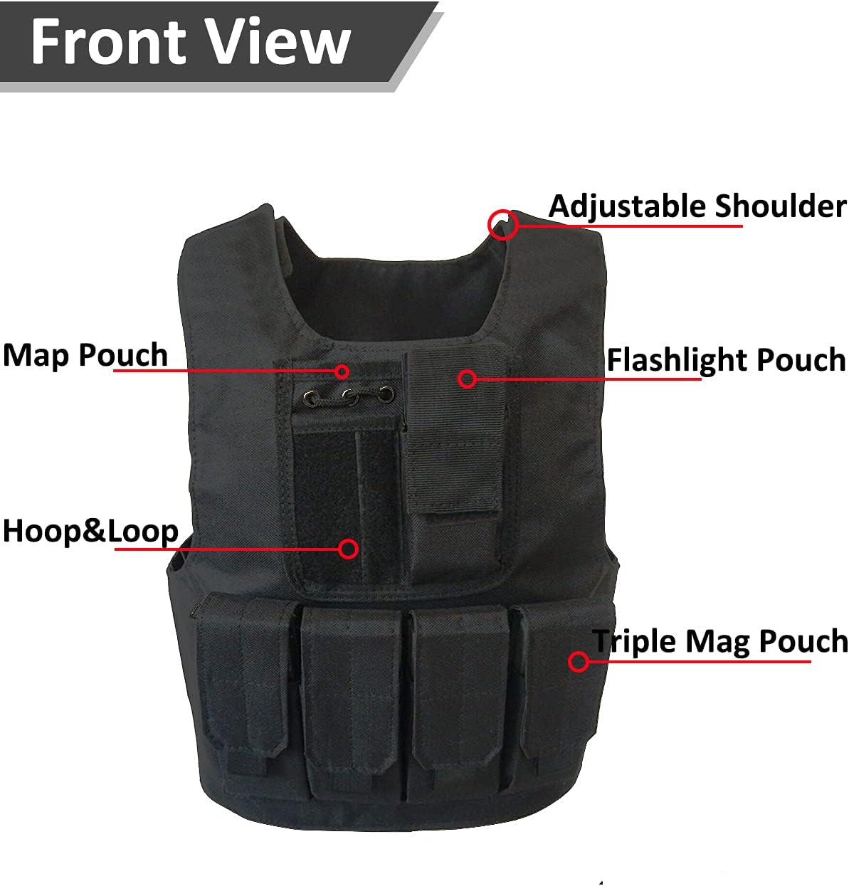UNIVIVO Kids Tactical Vest Children Outdoor CS Shooting Protection Gear Combat Training Airsoft Vest Adjustable Breathable Waistcoat : Sports & Outdoors