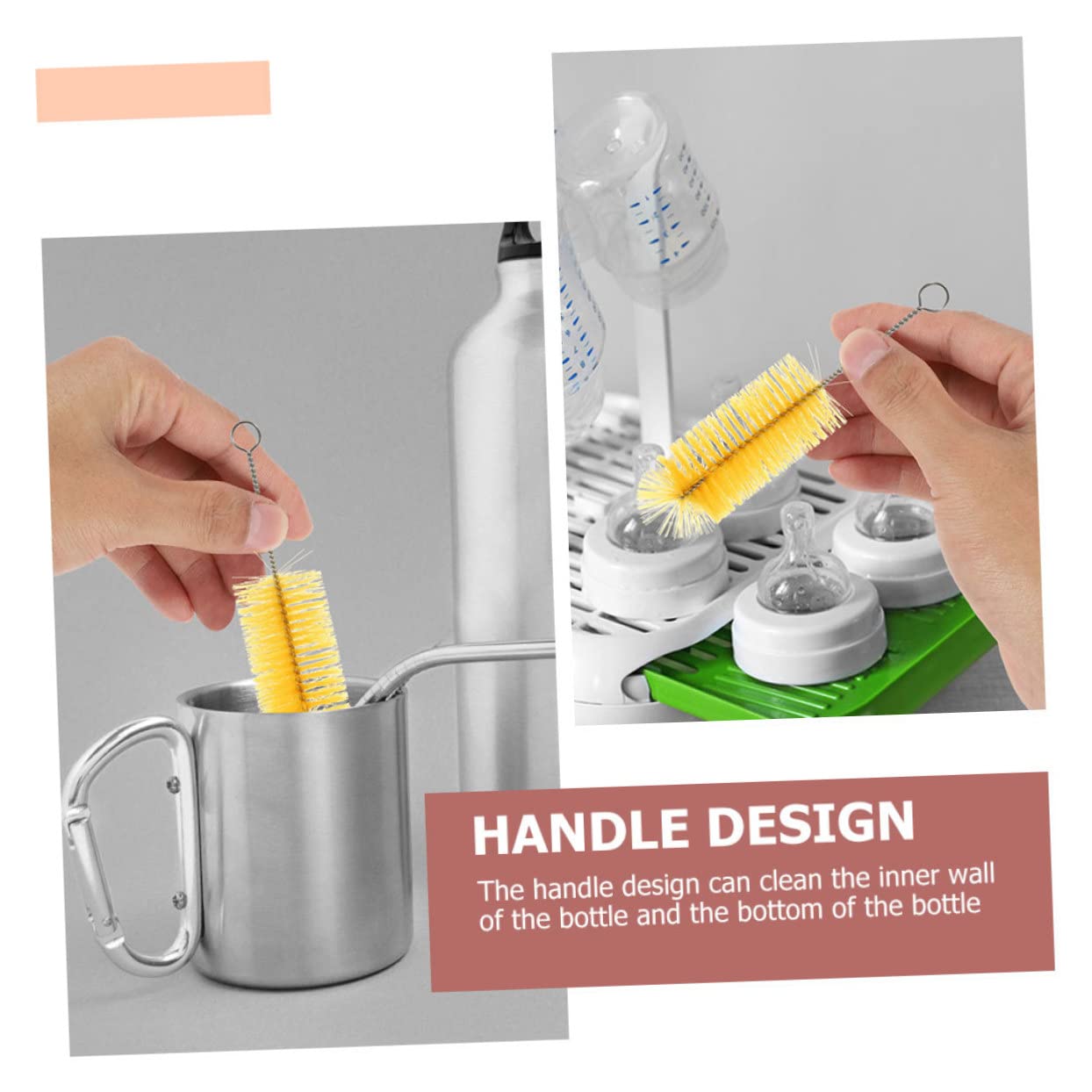 MAGICLULU 48piezas Cepillos De Limpieza Multifuncionales para Biberones y Cepillos Inoxidable para Uso Doméstico y Bebés Fáciles De Almacenar y Reutilizables