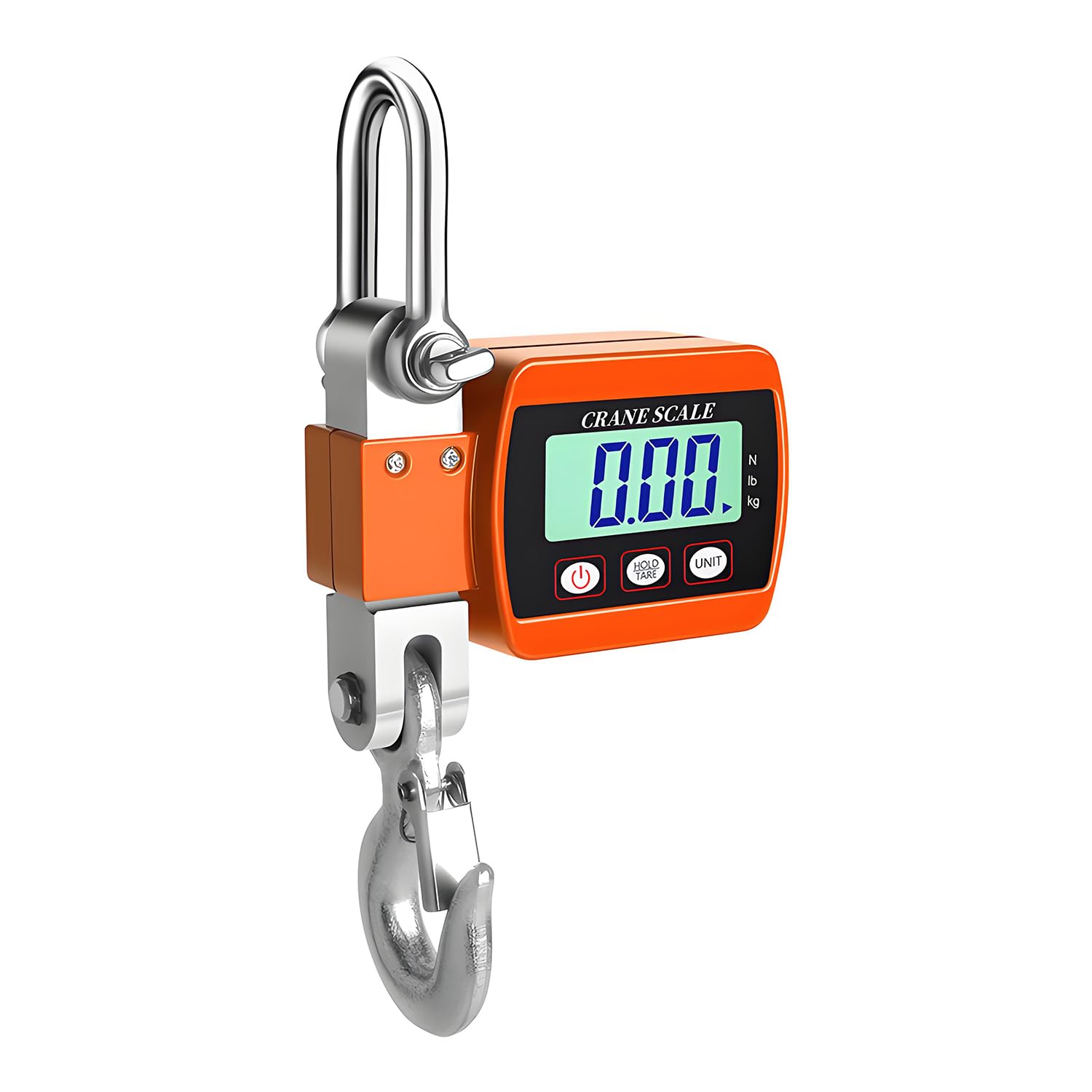 QUMOX Balance à grue numérique 500 kg/1 100 lb – Balance suspendue robuste avec écran LCD, fonction tare/maintien, unités multiples (kg/lb/N) – Balance à crochet industrielle