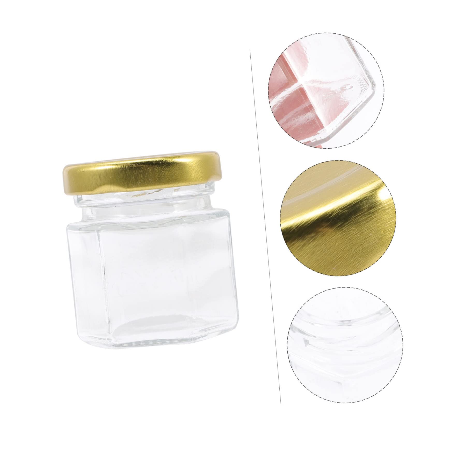 MAGICLULU 20stücke Sechseckgläser Kleine Gläser Mit Deckel Für Honigglas Glasgefäß Kleines Glasgefäß Mit Deckel