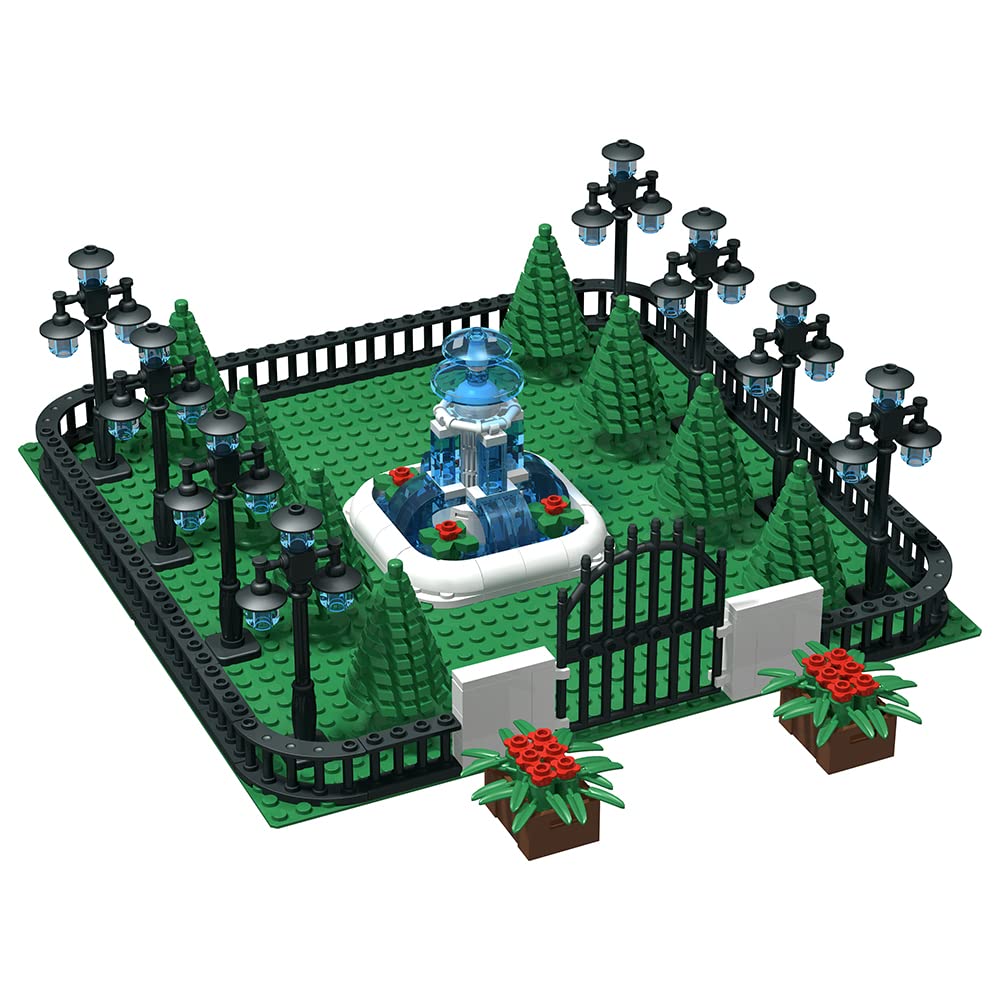 Building Block Education Toy - Street Lamp Street Light & Tree Fences Sets & Entrance Doo…