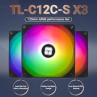 Vista 2 de Thermalright TL-C12C-S X3 Ventilador de CPU de 120mm ARGB para Caja, Ventilador de Enfriamiento Silencioso de 4 pines PWM con Rodamiento S-FDB