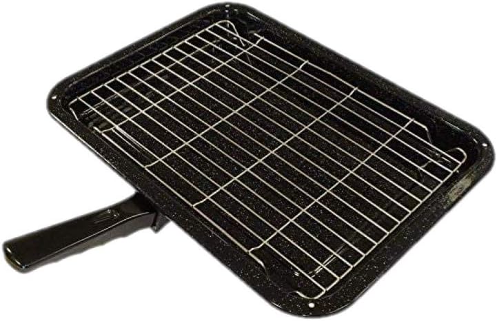 UTIZ Durable Universal Grill Pan Rack With Detachable Handle 380 x 280mm For Oven Cooker
