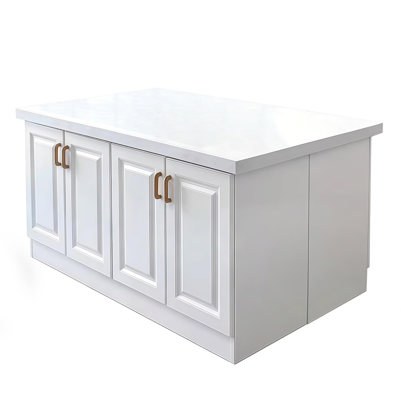 Zf9tBw5sH Unità cucina ad isola Isola cucina con piano in marmo in legno massello e mobile portaoggetti indipendente