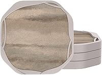 Vista 20 de UMIRRO Posavasos absorbentes para bebidas, posavasos de copa de silicona genial con inserto de fieltro para decoración moderna de mesa de café