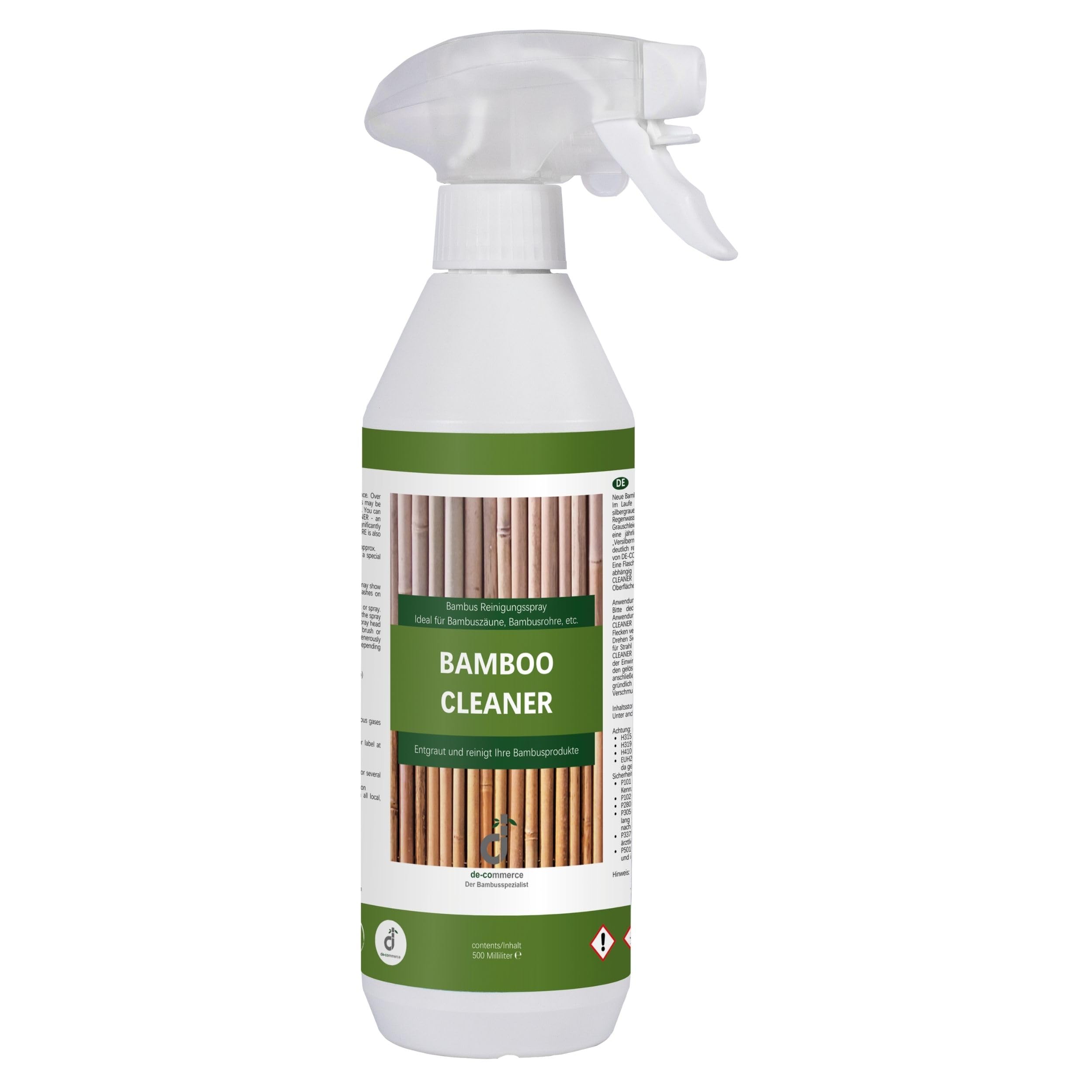 DE-COmmerce Bamboo CLEANER Bambus Reiniger Entgrauer Reinigungsspray fr  Bambus Zaun Sichtschutz : Amazon.de: Garten