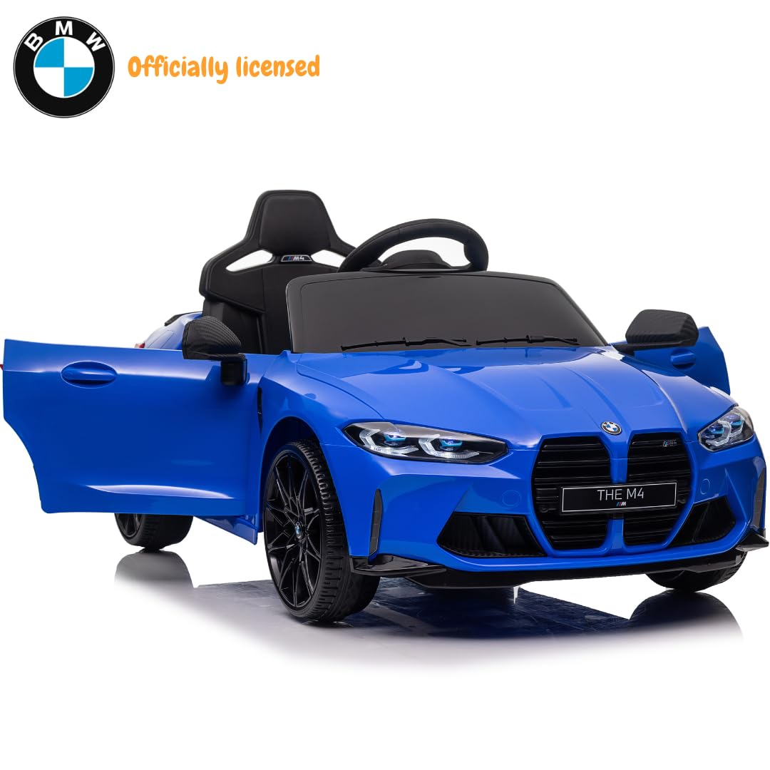 BMW M4 Elektro-Kinderfahrzeug mit Fernbedienung 12V 1 bis 5 Jahre - Blau