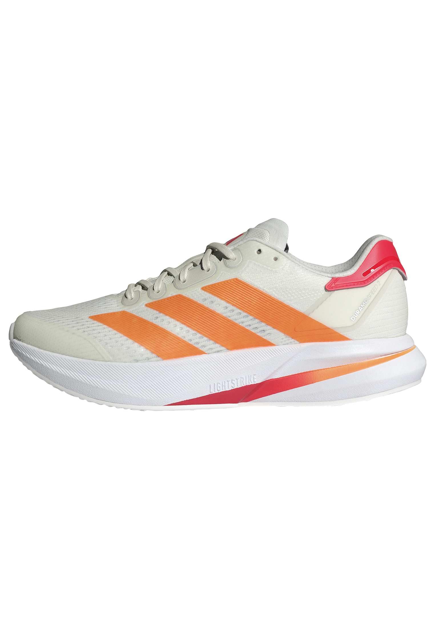 adidas Men's Duramo Speed 2 Running Shoes, Off White/Lucid Orange/Lucid red, 12.5 UK