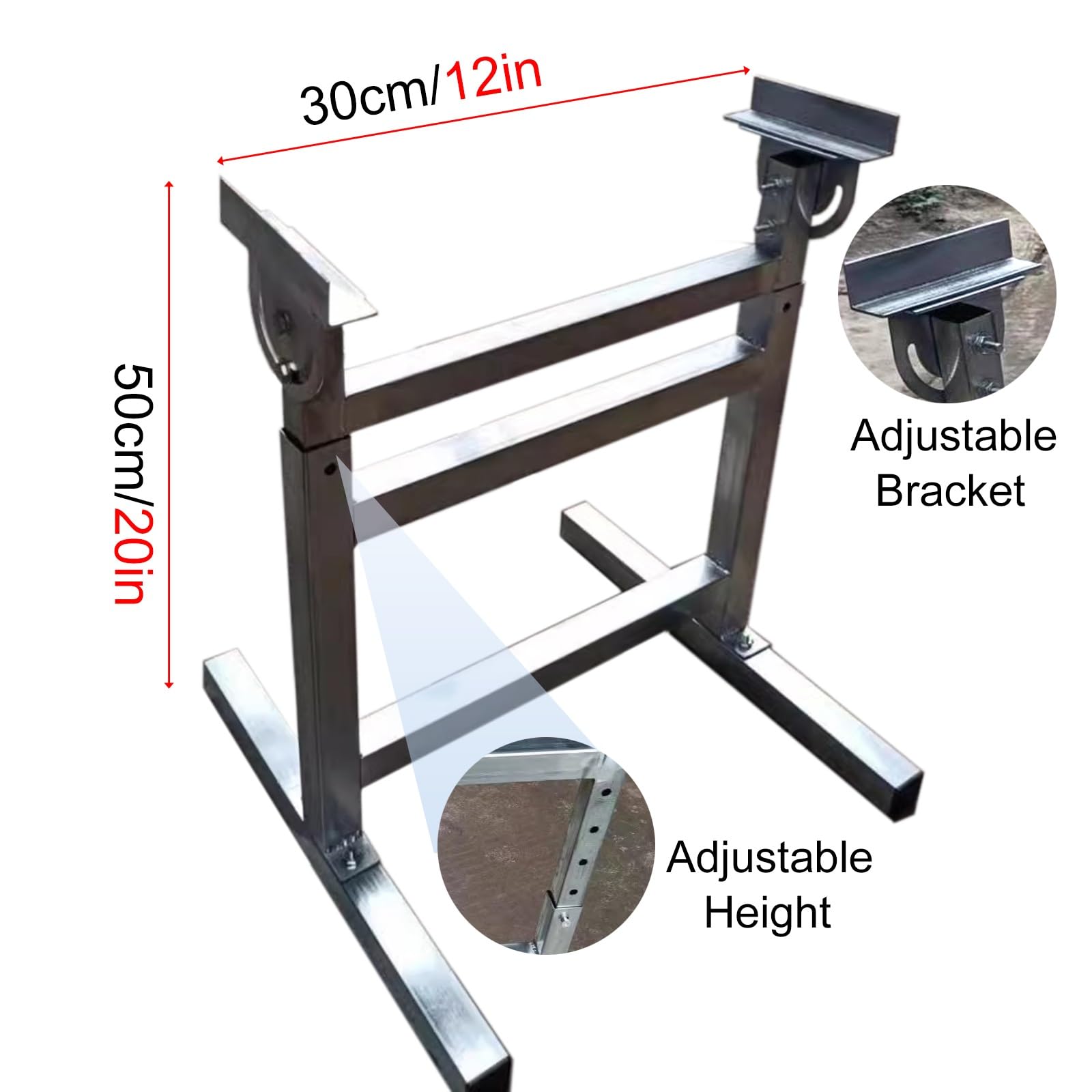 Transportador de gravedad ajustable de acero inoxidable para manipulación de mercancías de almacén, rodillos resistentes para troncos, cajas y carpintería, 30 cm de ancho, acabado plateado, duradero y