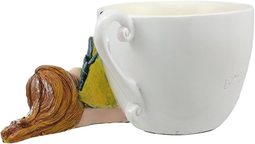 Miniatura 5 de Regalos y decoración Ebros Amy Brown Hierba Curativa Taza de Té de Manzanilla Estatua de Hada Dormir Dulces Adicciones Figurita Festiva Coleccionable