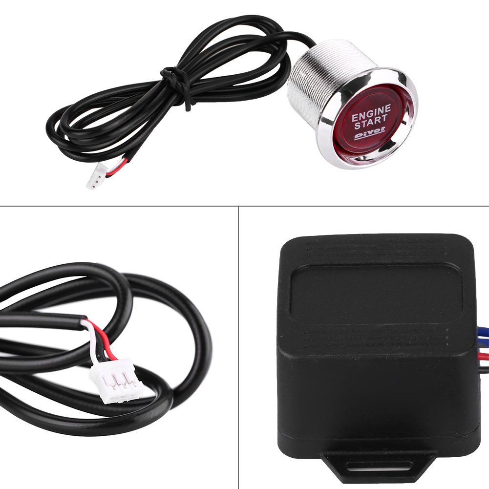 Amazon | エンジンスターターボタン 12V 車用プッシュボタンスイッチ
