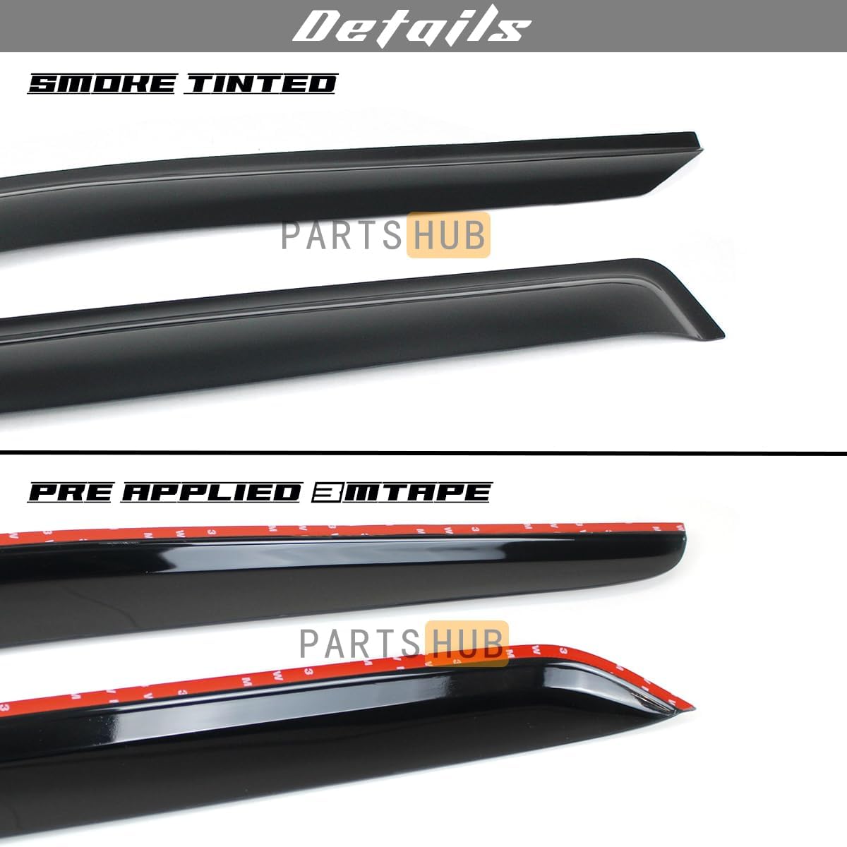 Fits for 2022-2026 Toyota Tundra CrewMax JDM Style Window Visor Rain Guards Wind Deflectors SR SR5 Limited Platinum TRD Pro / 2023 2024 2025