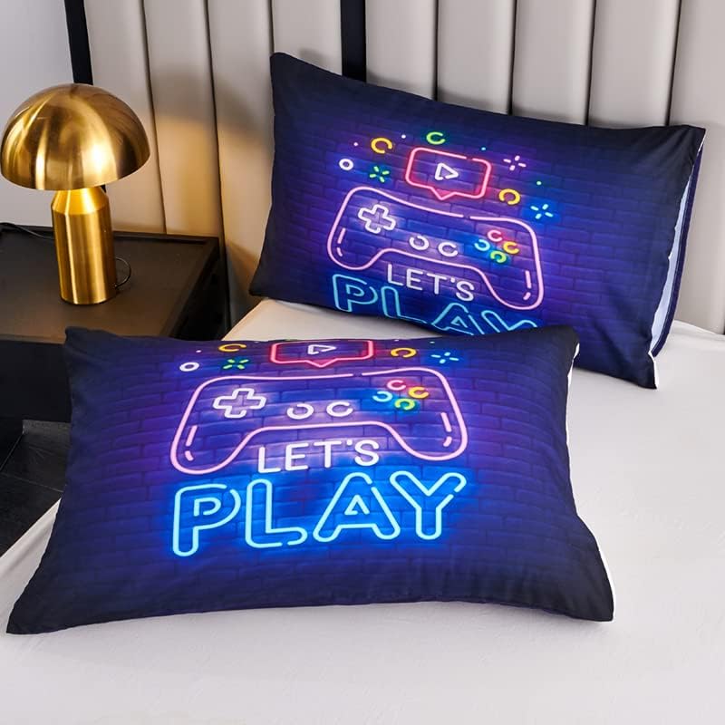 Gaming Bedding Sets for Boys,Twin Comforter Set for Boys,Gaming Comforter Set for Boy,Kids Bedding Twin with 2 Pillowcases,Microfiber Boy Bed Set,All Season Use - Image 6