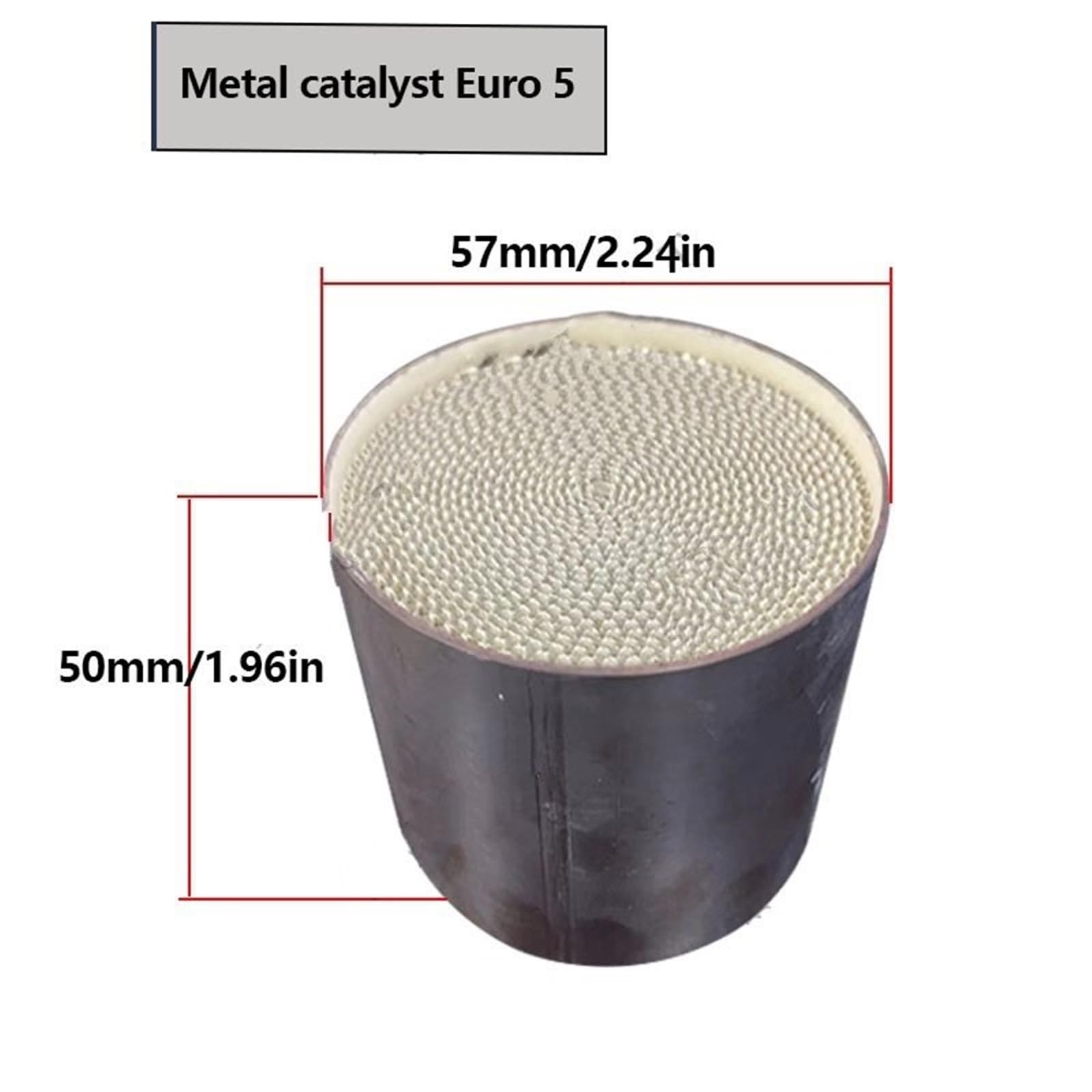 katalizator akcesoria Euro 5 57 * 50mm Uniwersalny katalizator trójdrożny Tłumik wydechowy Katalizatory
