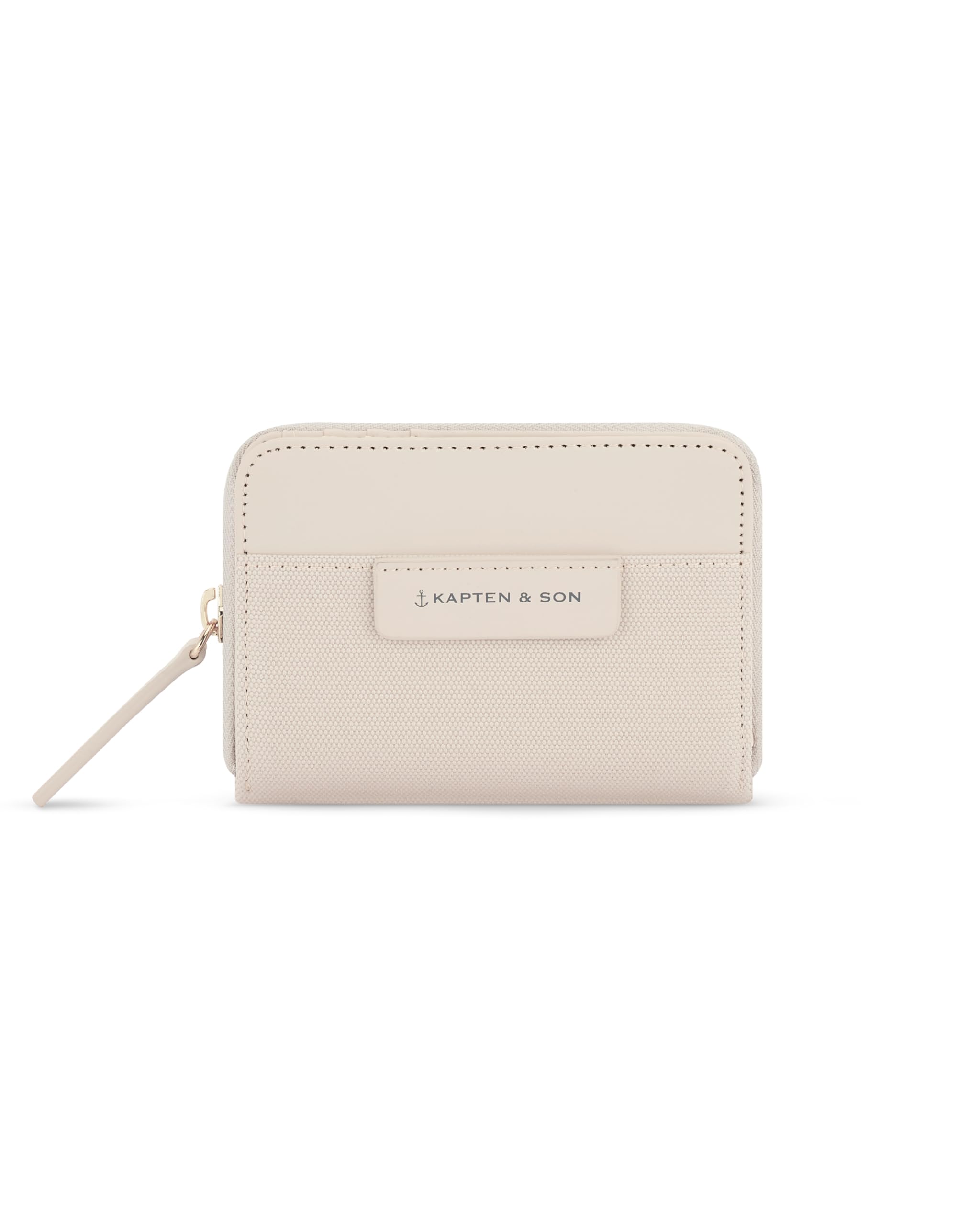 Kapten & Son Geldbörse Damen | Bergen Pro Wallet Small Sandstone | Portemonnaie Damen Klein Beige | Geldbeutel mit 8 Kartenfächern & Kleingeldfach | 9,5x11,5X 3,5 cm
