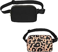 Vista 37 de VOROLO Riñonera para mujeres y hombres, bolsa cruzada, bolsa de cinturón con correa ajustable, Gris claro, Talla única