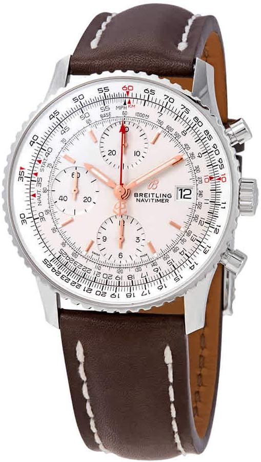 Breitling Navitimer 1 B01 Chronograph 43 Uomo, Quadrante Grigio, Cinturino In Pelle, Modello UB0121211F1P1