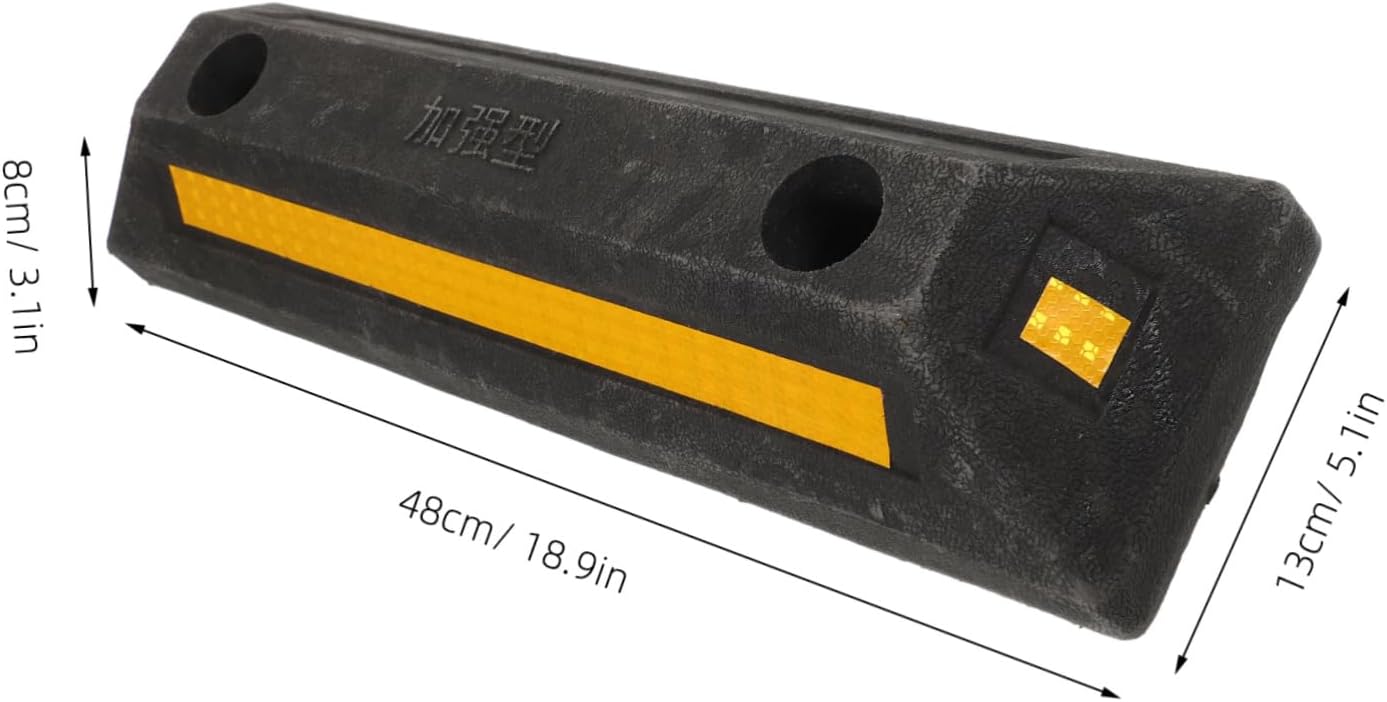 Heavy Duty Wheel Chock for Trailers and Rvs Lightweight and Portable Vehicle Stabilizer Anti-rollback Design for All Tire Durable Rubber Construction