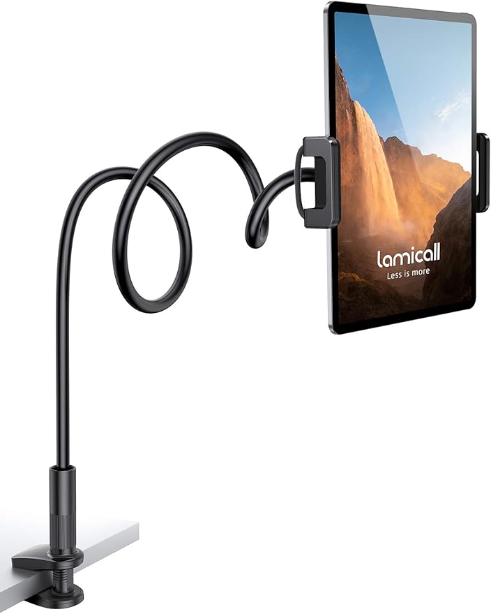 Lamicall Gooseneck Tablet Holder, Flexible Tablet Stand 36" Lazy Arm
