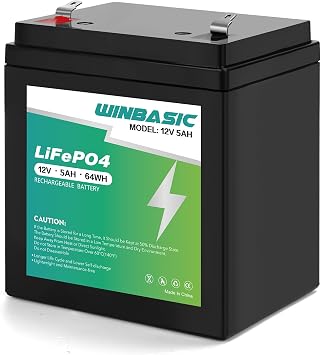12v 5Ah Lithium Battery Compatible for Chamberlain 41A6357 / LiftMaster 485lm / Craftsman 4228 Backup Equipped Garage Door Openers