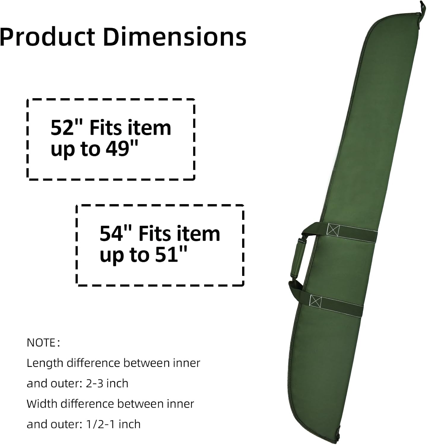 Soft Rifle Case Gun-Bag Shotgun case 52/54Inches Padded Rifle Carrying Case for Hunting and Shooting