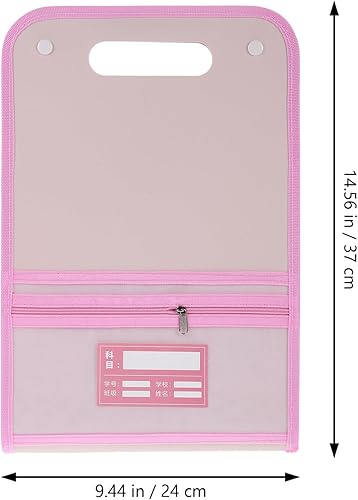 Miniatura 3 de Carpetas expansibles con bolsillos, color rosa, plástico, tamaño A4, carta, paquete de 10