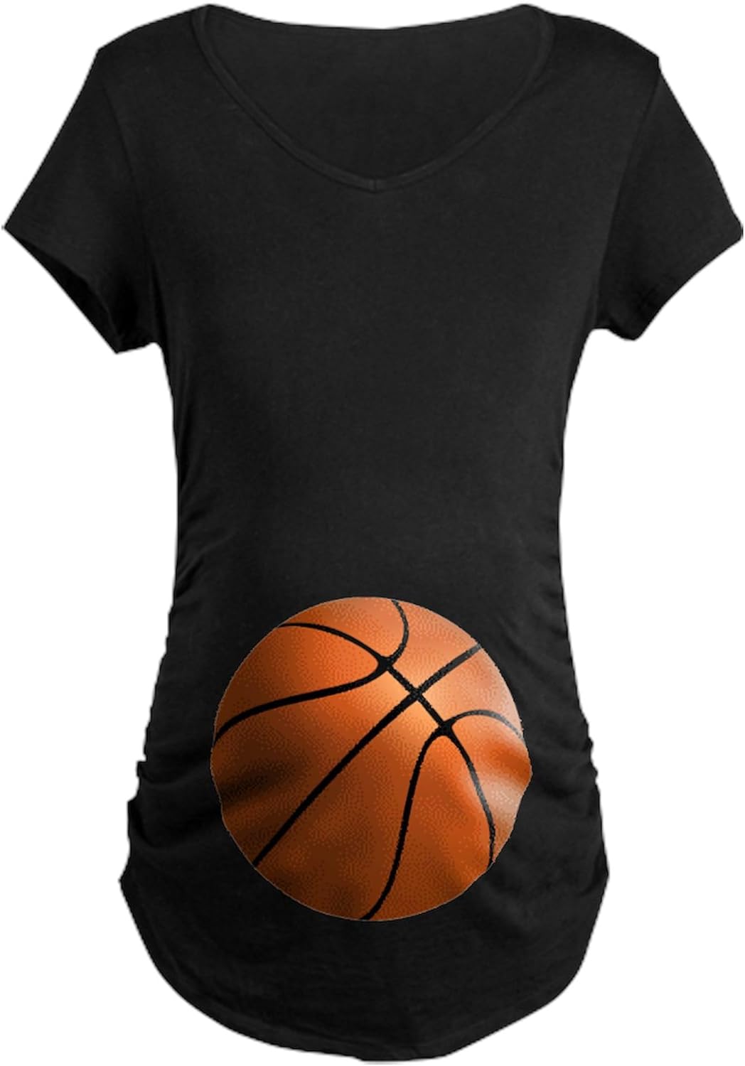 CafePress Funny Basketball Maternity T Shirt Women's Maternity Ruched Side T-Shirt