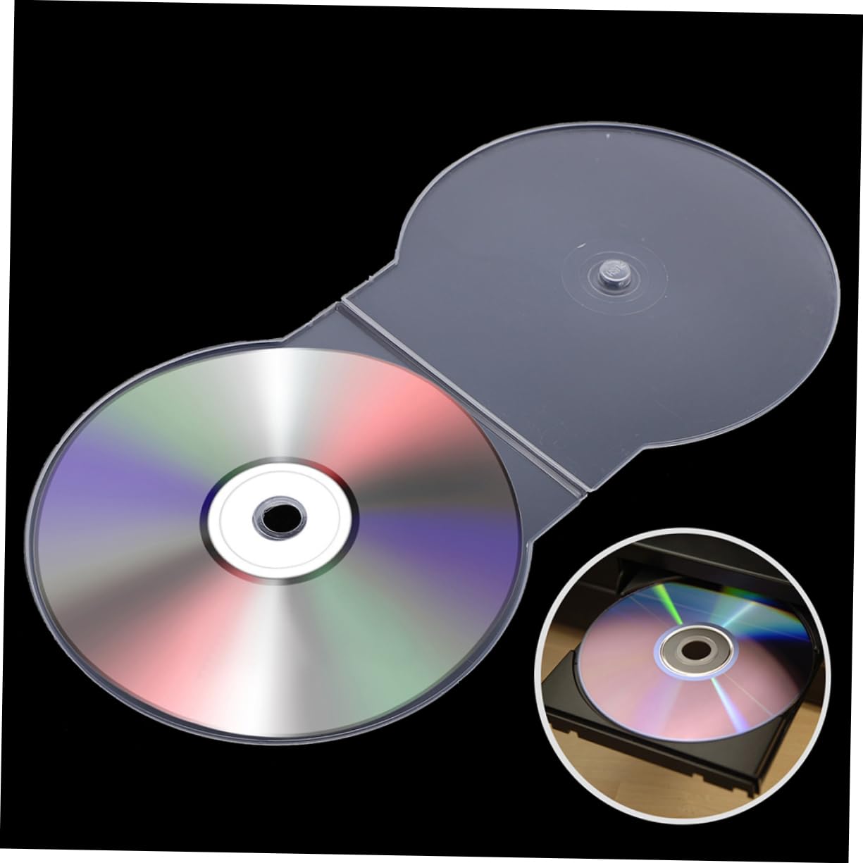 50pezzi Cd Cases Custodie Plastiche Per Dvd Organizzatori Compatti e Protezione Archiviazione e Trasporto Dischi