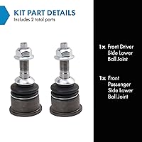 Vista 368 de TRQ, junta de rótula inferior delantera para el lado del conductor y del acompañante