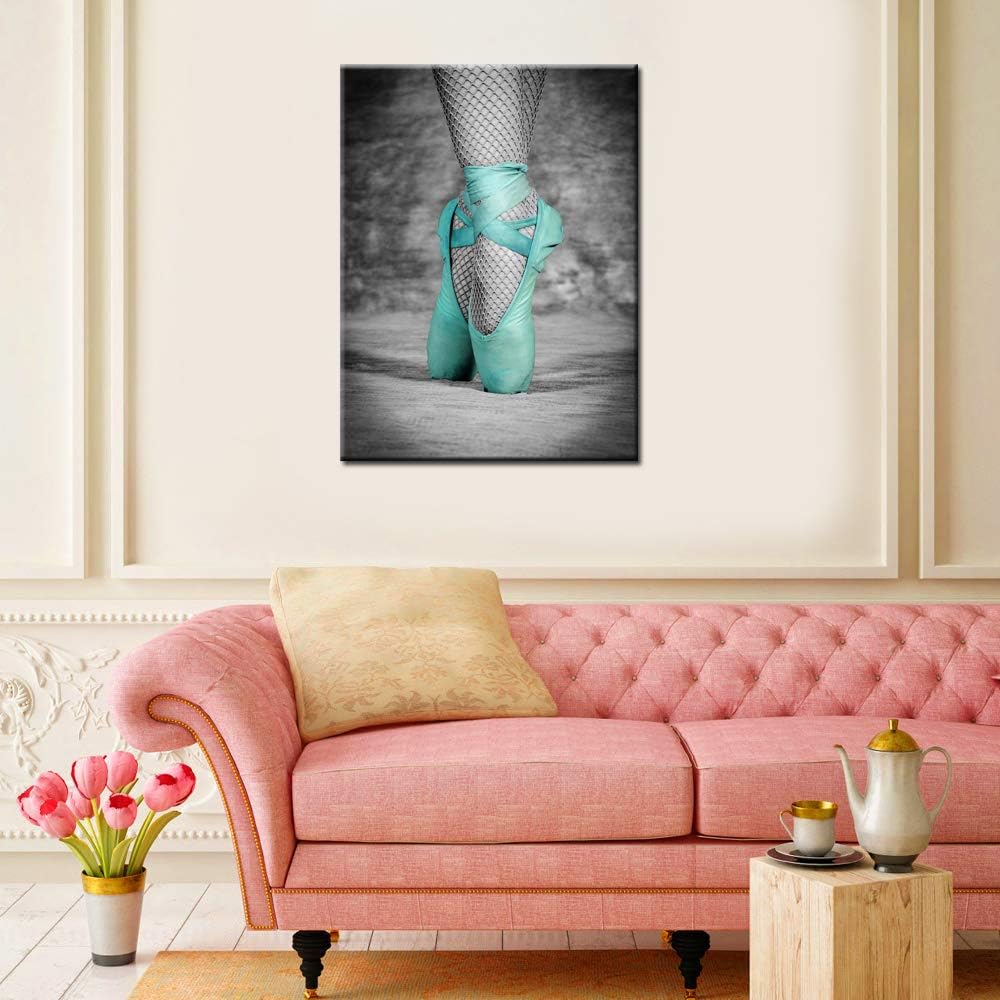 Get Special Price LevvArts Modern grey and teal wall art elegant Ballet Shoes Picture on Stretched Canvas Ballerina Poster for Girls Room Decor Ready to Hang 🛒 Crazy Deals LevvArts Modern grey and teal wall art elegant Ballet Shoes Picture on Stretched Canvas Ballerina Poster for Girls Room Decor Ready to Hang