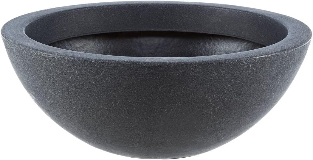 Muddy Hands 52cm Large Anthracite Bowl Plant Pot Indoor Home Outdoor