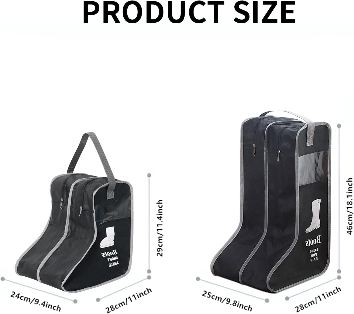 「超お得」ポータブルブーツ収納バッグ、トール/ショートブーツキャリーバッグ、ブーツオーガナイザー、靴バッグ、収納、旅行用、防塵トラベルシューズ 甲高対応