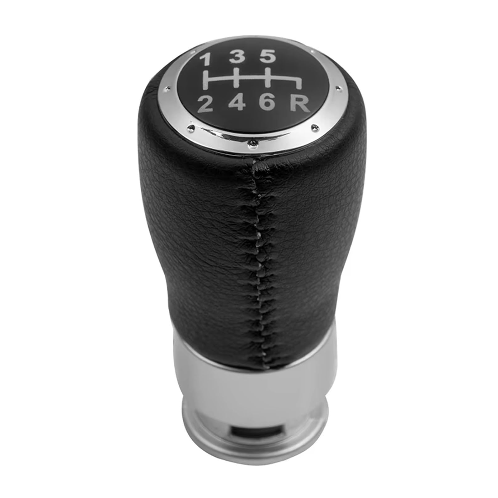 Qwqaab 6 Speed Gearknob Manual Gear Knob For Accord Viii 8 Mk8 2008-2014 Chrome Shifter Lever Stick Manual Gear Shift Knob Pu Gaiter Boot(6 Speed Gearknob)