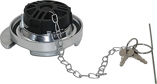 Miniatura 2 de Tapa de combustible diésel de bloqueo con llave para Peterbilt 330 335 337 340 348 352 357 359 1972-2017 tapa de combustible de aluminio estilo