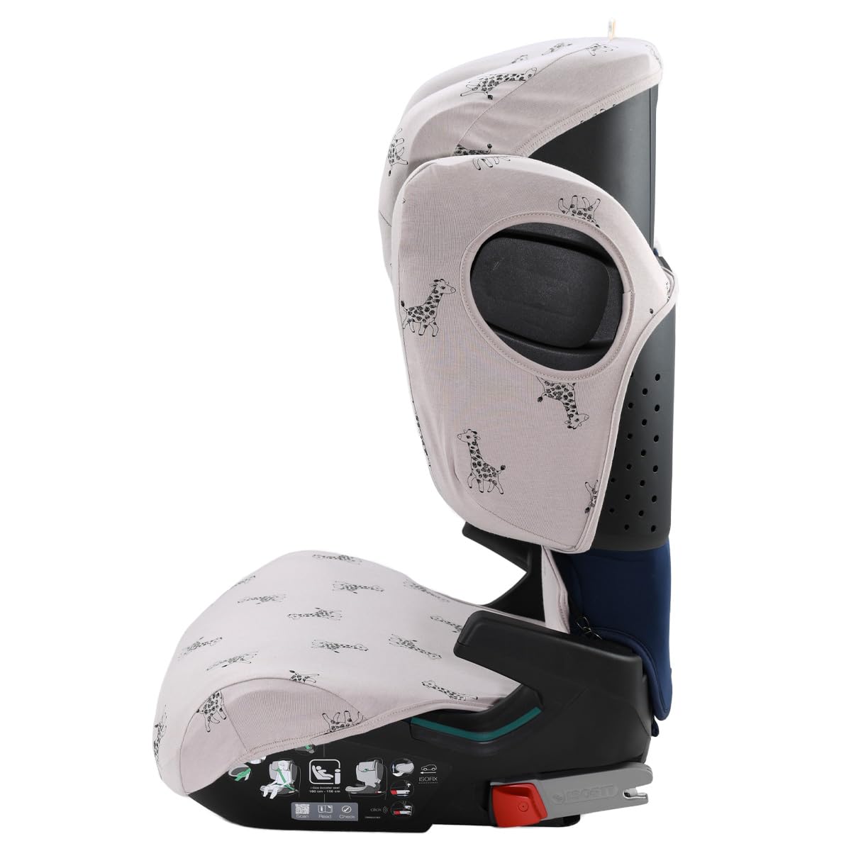 JYOKO KIDS Schutzhülle kompatibel mit Romer Kidfix (Romer Kidfix M I-SIZE, Giraffe)