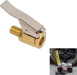 1pcs Tire Air Chucks,Brass Tyre Valve Air Pump Clip Car Air Pump Thread Nozzle Adapter,8MM Universal Open End Car Truck Tyre Tire Inflator Valve Connector,Use for Car Truck Bicycle Valves Connector
