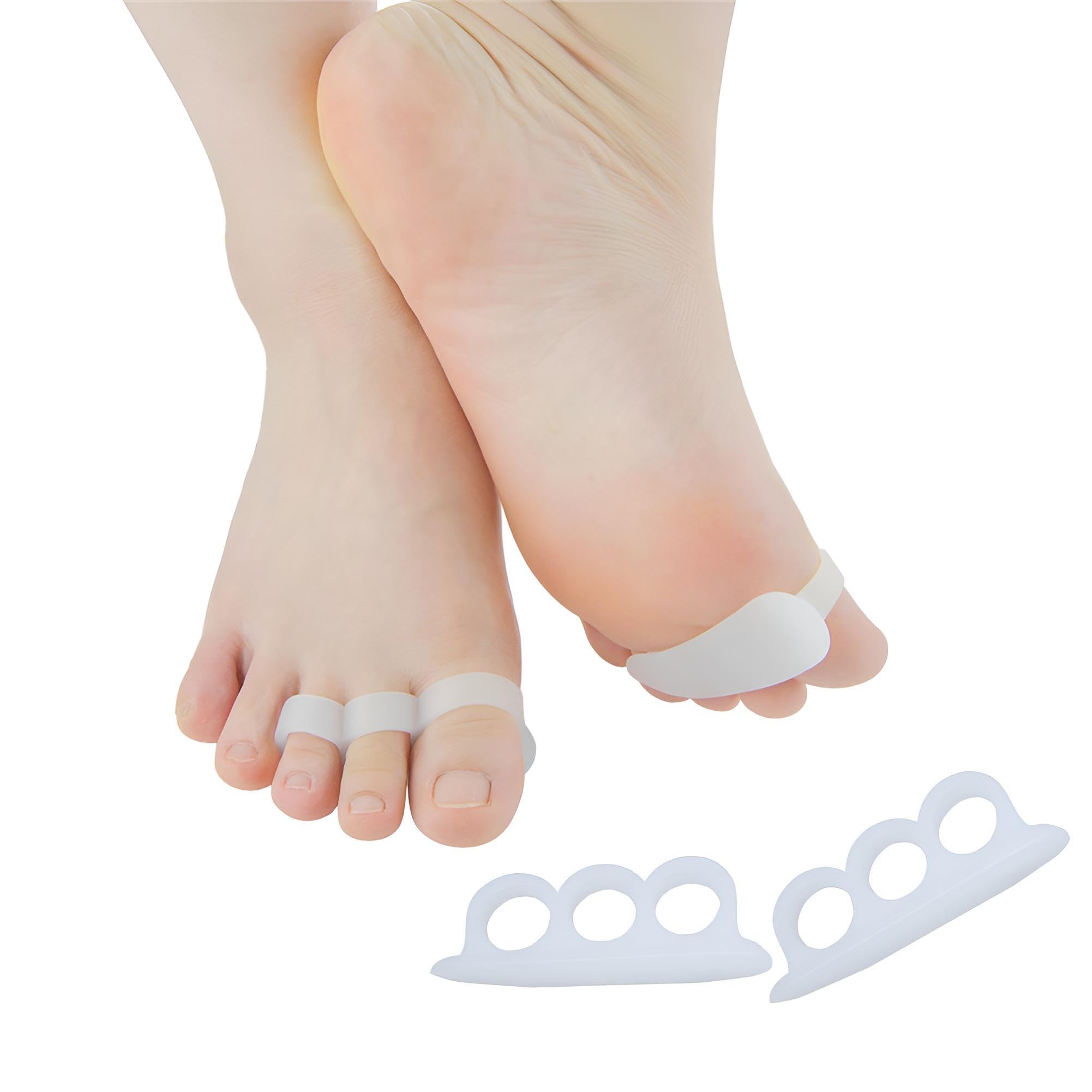 4 x silikonowe żelowe separatory palców hallux valgus ochraniacze na przednią część stopy