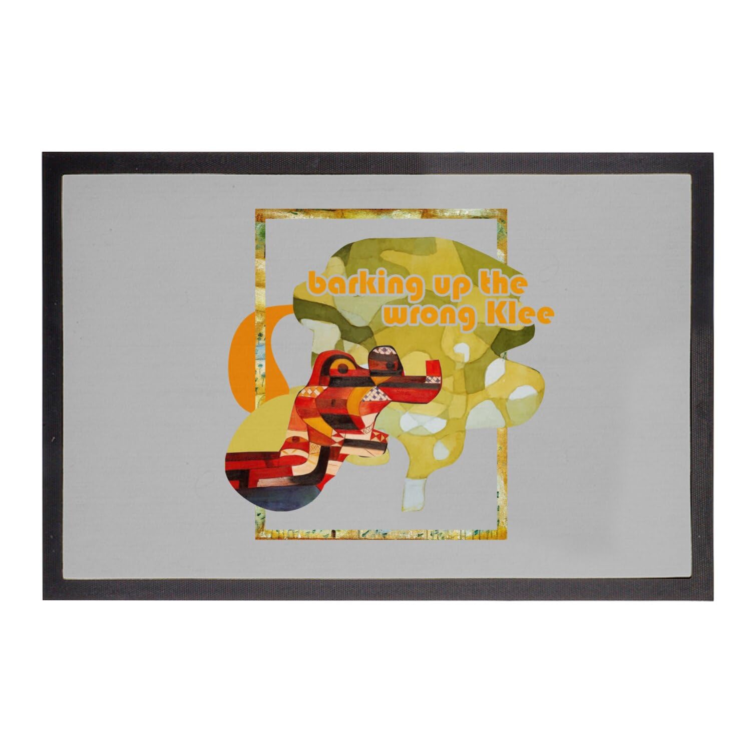 Paillasson gris 60x40cm tapis entrée original motif art humour