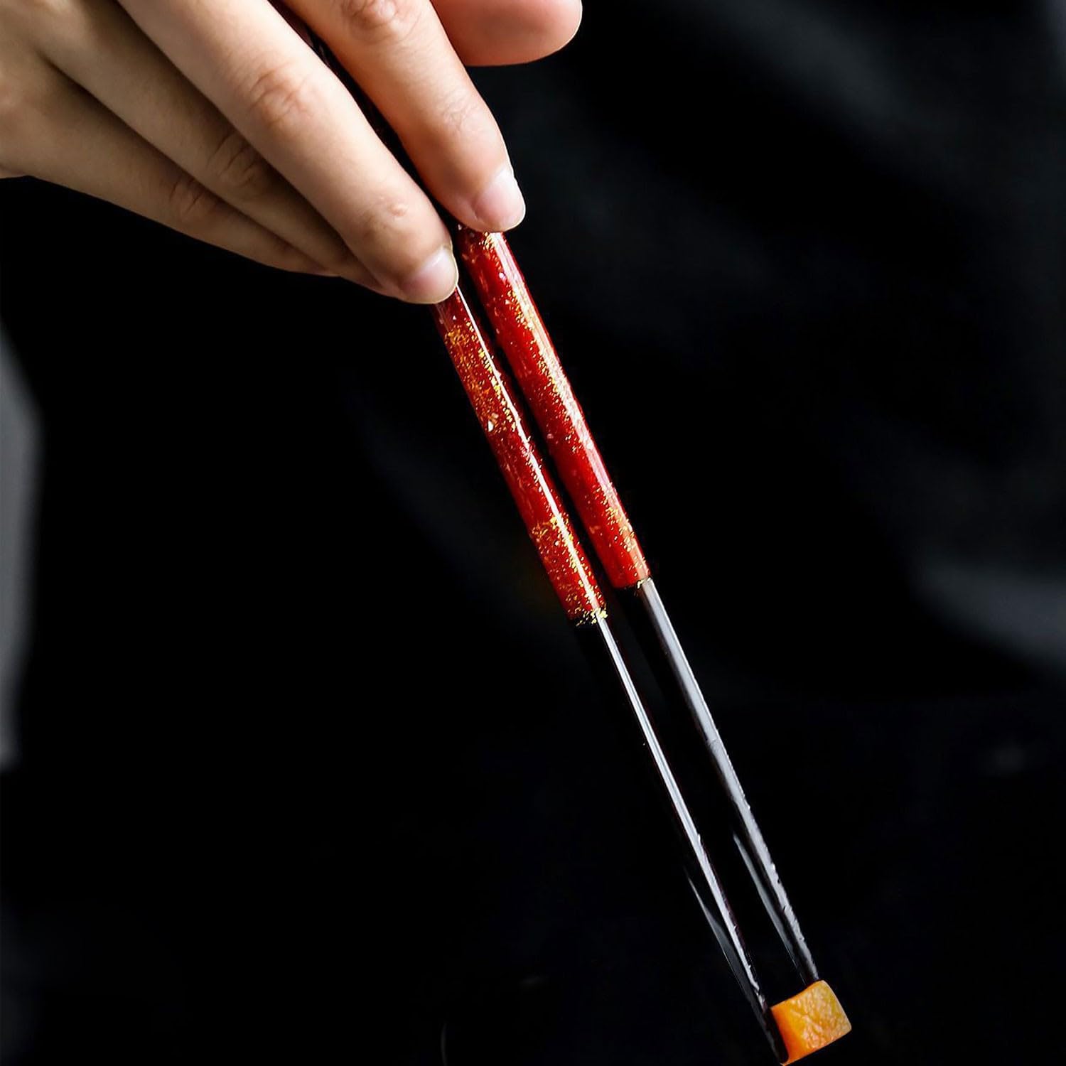 Baguettes pour débutants, Baguettes en métal, Baguettes japonaises Faites à la Main, Motif Ciel étoilé, Ensemble de Baguettes pour la Maison