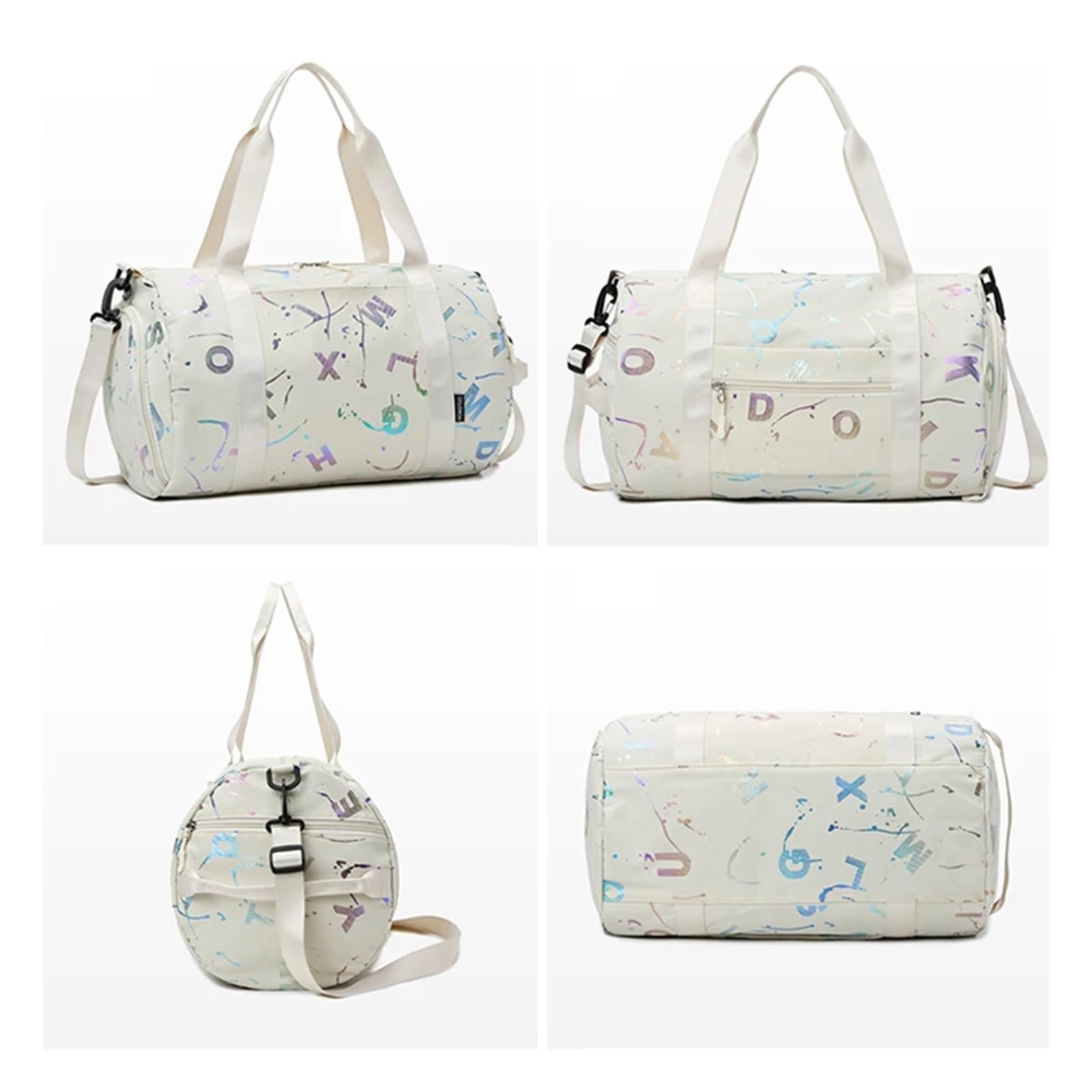SERDAS Sac à bandoulière étanche pour gym, yoga, sport, danse pour fille et garçon, graffiti, voyage, fitness, siwmming sec humide, rose, Taille unique