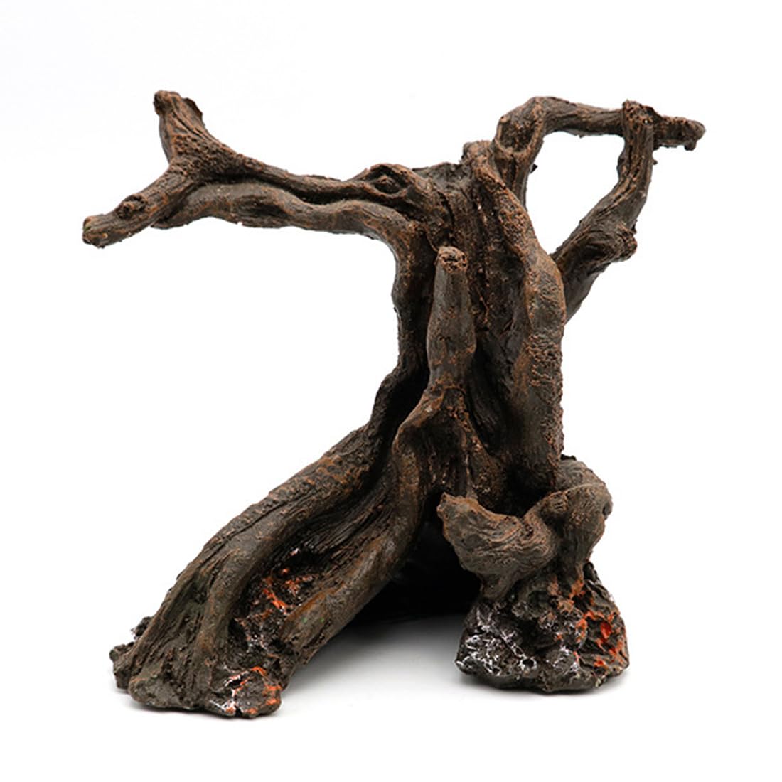 GNHG Casa de Peces Simulación Flotante Madera Raíz Árbol Simulación Resina Artesanía Borrador Excluidor Columna Acuario Paisajismo Decoración 1 artículo