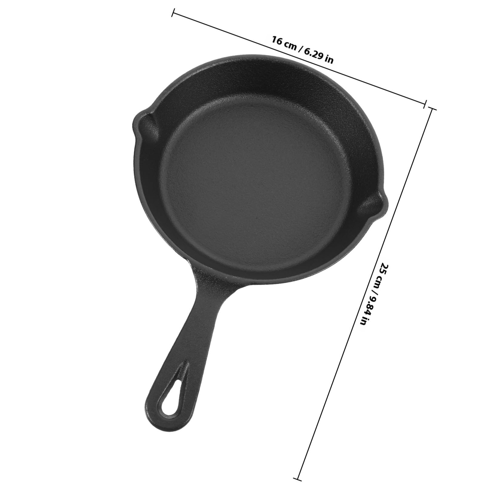 UKCOCO Kleiner Gleichmäßige Wärmeverteilung mit Antihaftbeschichtung Eierpfanne Gusseiserne Kompakte Bratpfanne aus Eisen für Frühstück und Kleine Portionen