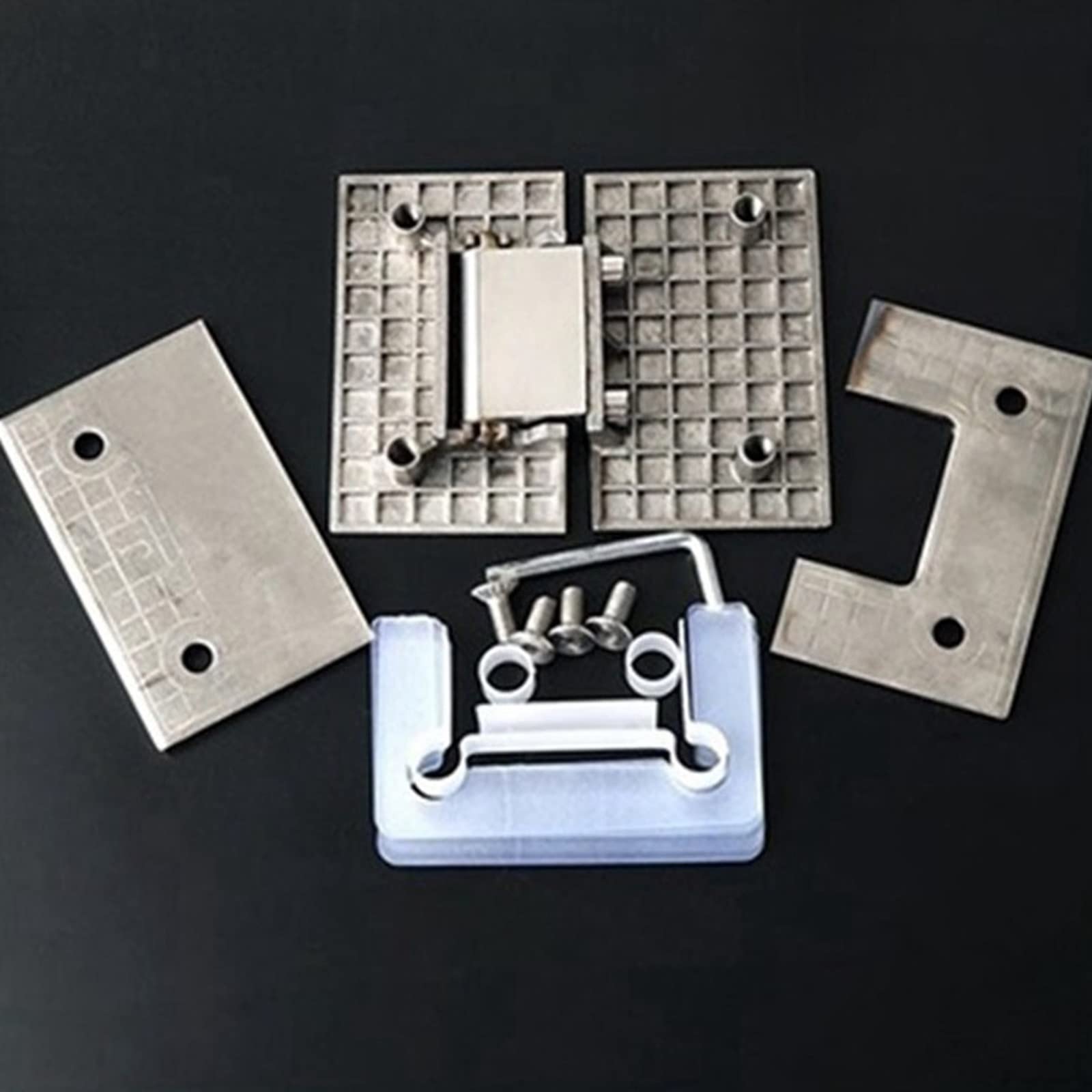 Cerniere Per Porta Doccia In Acciaio Inox 304 - Set 2 Pezzi Per Vetro 8-12mm, Finitura Spazzolata A 90° Con Guarnizioni E Viti