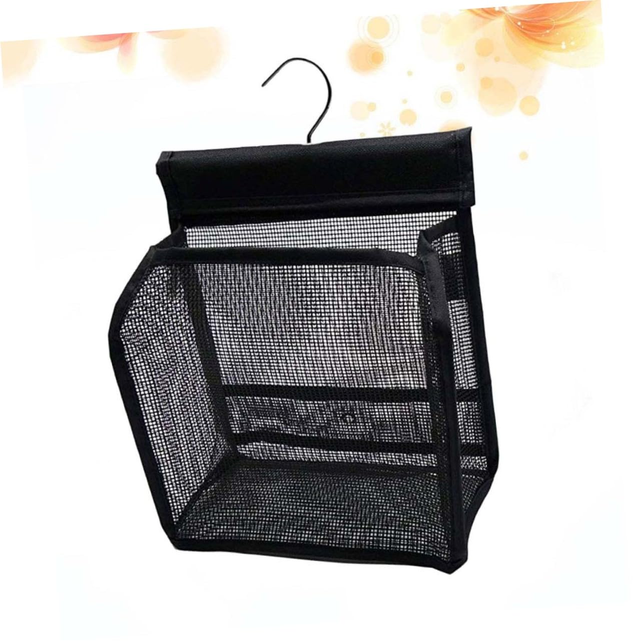 VICASKY Cestino Portaoggetti Doccia da Appendere 3 Pezzi in Pvc Nero | Interno Profondo, per Accessori Doccia e Bagno, Formato Pratico per Viaggio