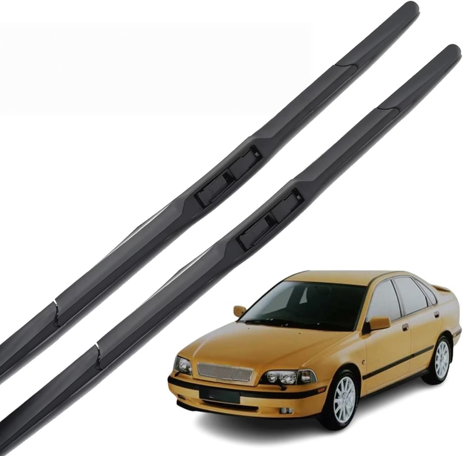 liufangfc Front Windscreen Beam Wipers for Volvo S40 MK1 1995-2004 21"+20", Set of 2 Replacement Blades with Pre-assembled Adapter, Only for Right-Hand Drive (UK)