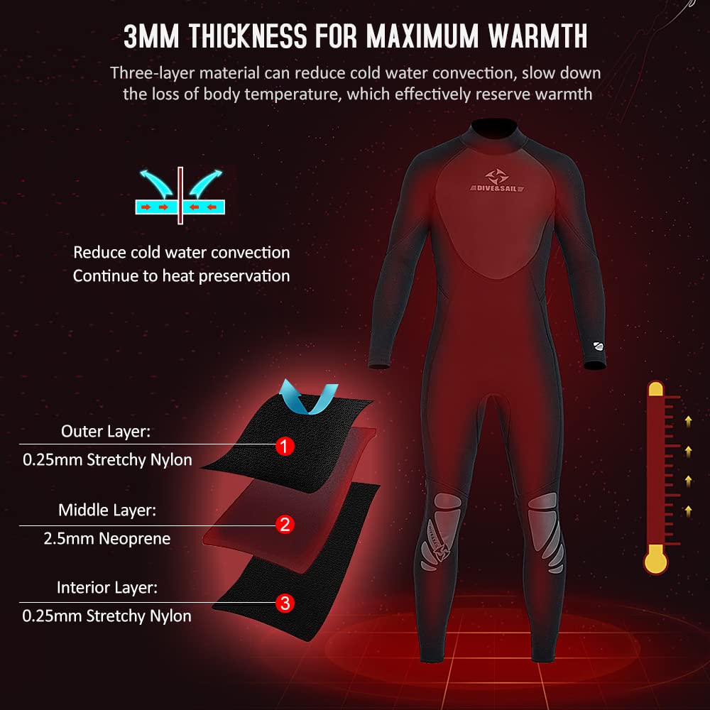 Traje de Neopreno de 3 mm para Mujer, Traje de Buceo de Cuerpo Completo para esnórquel, Surf