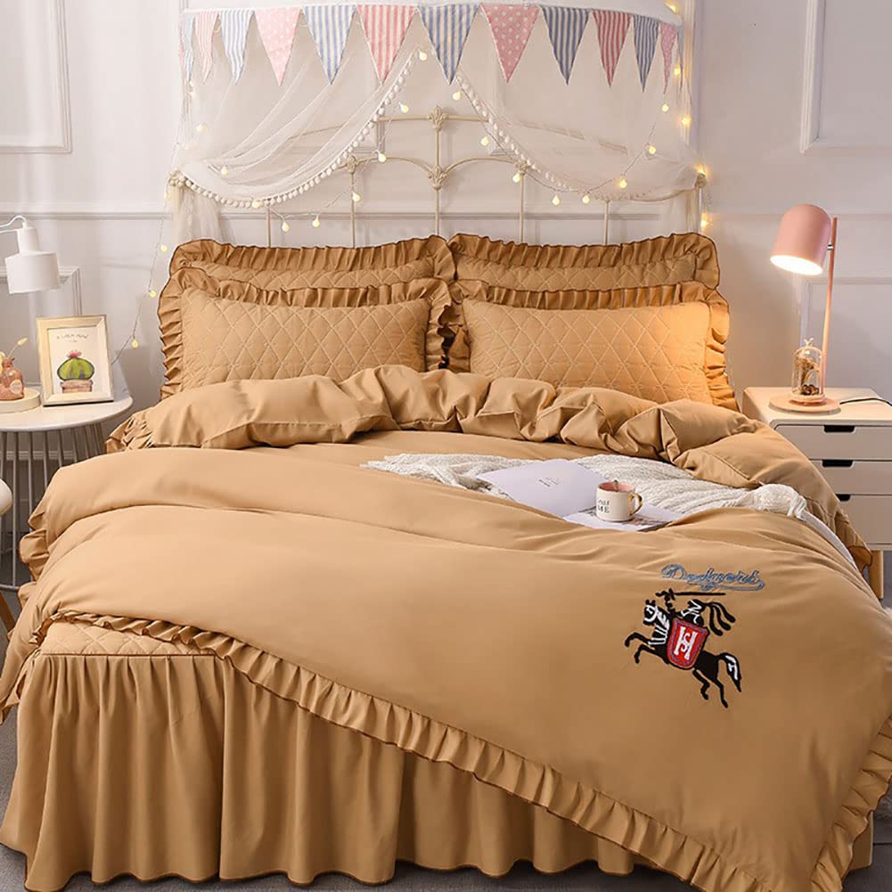 Ensemble de draps de lit premium avec jupe de lit 180cm de finition soignée